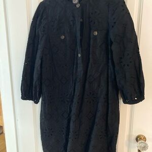 Elegant Black Eyelet dress